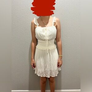 Altar’d State Ivory Smocked Ruffle Dress NEW WITH TAGS